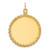 14k Plain .013 Gauge Circular Engravable Disc with Rope Charm - XM-FCA2AA68-9920