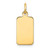 14k Plain .013 Gauge Engravable Rectangular Disc Charm - XM-1BA47657-3886