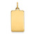 14k Plain .013 Gauge Rectangular Engravable Disc Charm - XM-7964D385-4836