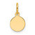 14k Plain .018 Gauge Circular Engravable Disc Charm - XM-744CEF04-1998