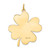 14k Plain .018 Gauge Engravable Clover Disc Charm - XM-4C38D0F9-1556