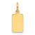 14k Plain .018 Gauge Engravable Rectangular Disc Charm - XM-6EE21967-1122
