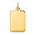 14k Plain .018 Gauge Rectangular Engravable Disc Charm - XM-0C3C7CA7-6759