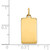 14k Plain .018 Gauge Rectangular Engravable Disc Charm - XM-19B18E08-8928