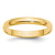 10k Yellow Gold 3mm Lightweight Half Round Wedding Band Size 12