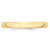 10k Yellow Gold 3mm Lightweight Half Round Wedding Band Size 12