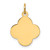 14k Plain .027 Gauge Engravable Quadrafoil Disc Charm