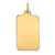 14k Plain .027 Gauge Engravable Rectangular Disc Charm - XM-8248F8D2-9813