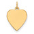 14k Plain .035 Gauge Heart Engravable Disc Charm