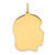 14k Plain Medium .011 Gauge Facing Right Engravable Girl Head Charm - XM-E2E9EEE4-2845
