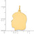 14k Plain Medium .013 Gauge Facing Left Engravable Girl Head Charm - XM-E13357FA-3594