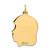 14k Plain Medium .027 Gauge Facing Right Engravable Girl Head Charm - XM-AEFC99A5-9898