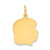 14k Plain Medium .035 Gauge Facing Right Engravable Girl Head Charm - XM-9B672C7A-9768