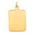 14k Plain Rectangular .027 Gauge Engravable Disc Charm - XM-0162E9D4-5232