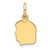 14k Plain Small .013 Gauge Facing Right Engravable Girl Head Charm - XM-9DE3DFCD-1412