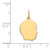 14k Plain Small .027 Gauge Facing Right Engravable Boy Head Charm - XM-726D189C-7819