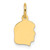 14k Plain Small .027 Gauge Facing Right Engravable Girl Head Charm - XM-2B44A863-3205