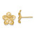 14K Plumeria Flower Post Earrings - TE-8E21D9AA-2098