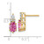 14K Polish Diamond & Lab Created Pink Sapphire Twist Post Earrings