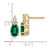 14K Polish Diamond and Lab Created Emerald Twisted Post Earrings