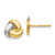 14k Polished & Rhodium Fancy Post Earrings