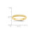 10k Yellow Gold 3mm Lightweight Milgrain Half Round Wedding Band Size 9.5