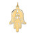 14k Polished & Textured Solid Hamsa Pendant