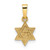14k Polished & Textured Solid Star of David Pendant - XR-32675897-5665