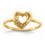 14k Polished .03ct. Diamond & 6mm Heart Gemstone Ring Mounting