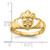 14k Polished .06ct. Diamond Mens Claddagh Ring Mounting
