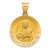 14K Polished / Satin Hollow Spanish St. Lucy Medal Pendant