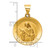 14K Polished / Satin St. Rita Hollow Medal Pendant