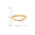 10k Yellow Gold 3mm Milgrain Half Round Wedding Band Size 7