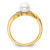 14K Polished 1/10 carat Diamond and White Freshwater Cultured Pearl Size 7 Ring - RM-83FC9EC4-5456