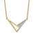14K Polished 1/10 carat Diamond Geometric Triangles 18 inch Fashion Necklace