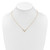 14K Polished 1/10 carat Diamond Geometric Triangles 18 inch Fashion Necklace