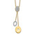 14k Polished 1/10 Diamond Circle Dangles 18 inch Y-Necklace