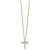14k Polished 1/2 carat Diamond Cross Pendant 18 inch Necklace