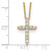 14k Polished 1/2 carat Diamond Cross Pendant 18 inch Necklace