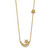 14k Polished 1/5 carat Diamond Moon and Stars 18 inch Necklace