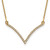 14k Polished 1/8 carat Diamond 18 inch V-Necklace