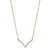 14k Polished 1/8 carat Diamond 18 inch V-Necklace