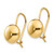 14k Polished 10.5mm Button Kidney Wire Earrings