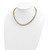 14K Polished 12mm Fancy Rope Link 17.5 inch Necklace