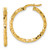 14k Polished 2.3 x 24mm Textured Tube Hoop Earrings