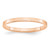 10k Rose Gold 2mm Lightweight Flat Wedding Band Size 6
