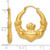 14k Polished 24.00mm Claddagh Hollow Hoop Earrings