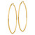 14k Polished 2x70mm Lightweight Round Tube Hoop Earrings