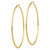 14k Polished 2x70mm Round Tube Hoop Earrings
