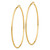 14k Polished 2x75mm Lightweight Round Tube Hoop Earrings